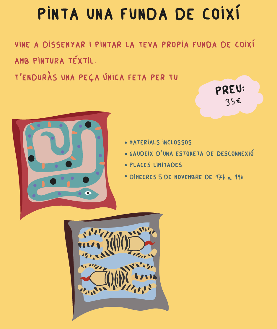 TALLER: PINTA UNA FUNDA DE COIXÍ