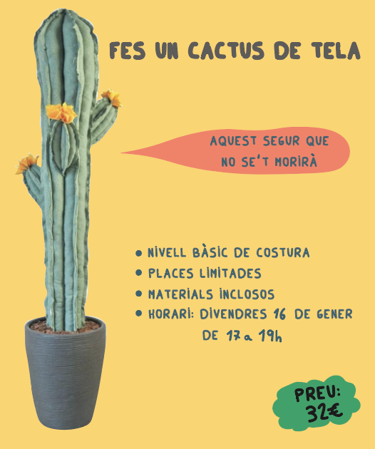 TALLER: FES UN CACTUS DE TELA